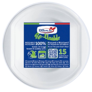 Scodelle Dopla Reusable in polistirene reuse Bianco 300 ml - 8141 (conf.15)