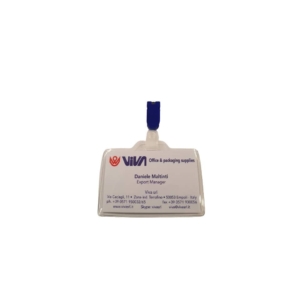 Portanome in pvc Viva aggancio-cartoncino 95x60 mm PVC trasparente - 145+150PL (conf.100)