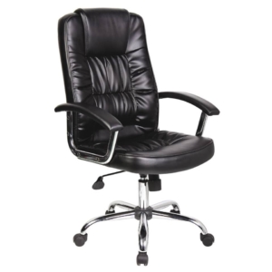 Poltrona direzionale nera ecopelle con braccioli Office Products Cyprus 23023361-05