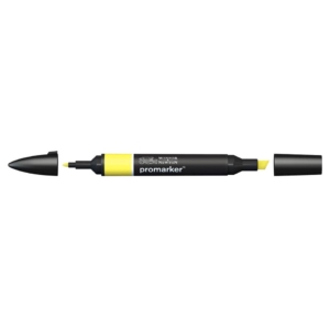 Pennarello Winsor&Newton Promarker doppia punta fine-scalpello 2,5-0,5mm - lemon - 0203206