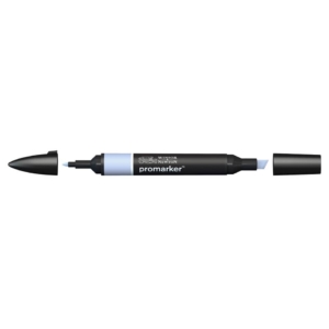 Pennarello Winsor&Newton Promarker doppia punta fine-scalpello 2,5-0,5mm - blue pearl - 0203234