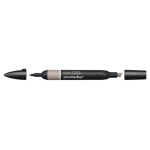Pennarello Winsor&Newton Promarker doppia punta fine-scalpello 2,5-0,5mm - warm grey 3 - 0203132