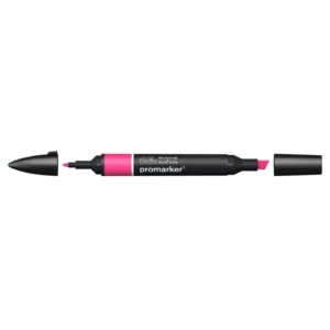 Pennarello Winsor&Newton Promarker doppia punta fine-scalpello 2,5-0,5mm - carmine - 0203127