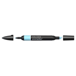 Pennarello Winsor&Newton Promarker doppia punta fine-scalpello 2,5-0,5mm - artic blue - 0203264