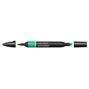 Pennarello Winsor&Newton Promarker doppia punta fine-scalpello 2,5-0,5mm - green - 0203289