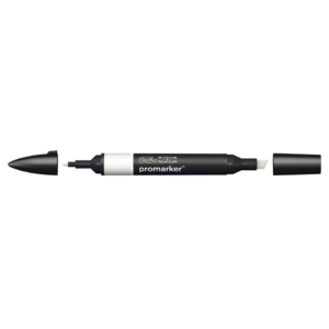 Pennarello Winsor&Newton Promarker doppia punta fine-scalpello 2,5-0,5mm - cool grey 1 - 0203161