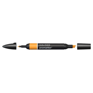 Pennarello Winsor&Newton Promarker doppia punta fine-scalpello 2,5-0,5mm - ambra - 0203195