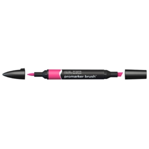 Pennarello Winsor&Newton Promarker Brush doppia punta scalpello-pennello - carmine - 0204127