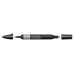 Pennarello Winsor&Newton Promarker doppia punta fine-scalpello 2,5-0,5mm - ice grey 4 - 0203295