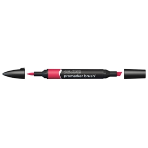 Pennarello Winsor&Newton Promarker Brush doppia punta scalpello-pennello - ruby - 0204170