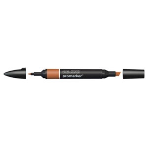 Pennarello Winsor&Newton Promarker doppia punta fine-scalpello 2,5-0,5mm - saddle brown - 0203008