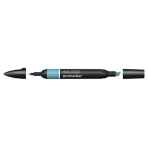 Pennarello Winsor&Newton Promarker doppia punta fine-scalpello 2,5-0,5mm - verdigris - 0203021