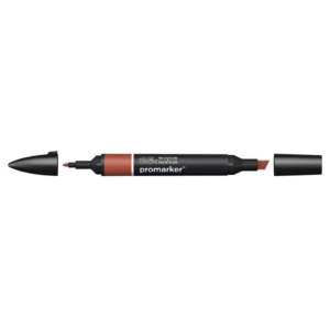 Pennarello Winsor&Newton Promarker doppia punta fine-scalpello 2,5-0,5mm - chestnut - 0203342
