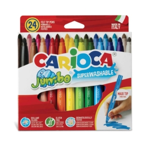 Pennarelli superlavabili Carioca Jumbo - Colori Assortiti - 6 mm - 40570 (conf.24)