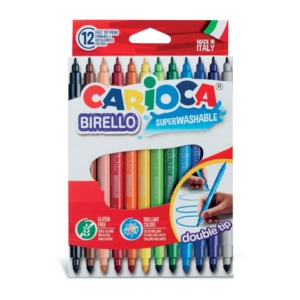 Pennarelli doppia punta Carioca Birello - Colori Assortiti - 41457 (conf.12)