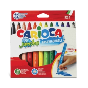 Pennarelli superlavabili Carioca Jumbo - Colori Assortiti - 6 mm - 40569 (conf.12)