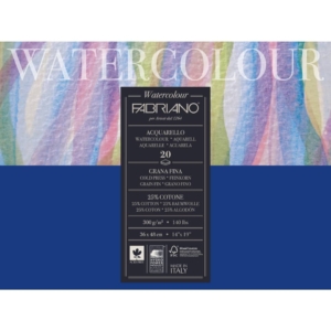 Blocco collato Fabriano Watercolour grana fine 20 fogli 36x48 cm - 300g/m² - 73613648