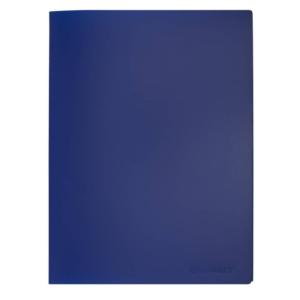 Portalistini in polipropilene con 30 tasche Q-Connect formato A4 - blu opaco - KF01255 (conf.12)