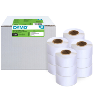 Etichette DYMO LW per indirizzi bianche autoadesive - 28x89 mm - 2093091 (12 rotoli da 130 etichette cadauno)
