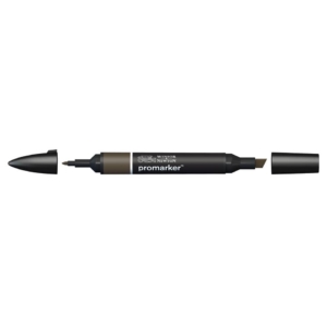 Pennarello Winsor&Newton Promarker doppia punta fine-scalpello 2,5-0,5mm - warm grey 7 - 0203374