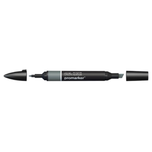 Pennarello Winsor&Newton Promarker doppia punta fine-scalpello 2,5-0,5mm - cool grey 6 - 0203381
