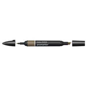Pennarello Winsor&Newton Promarker doppia punta fine-scalpello 2,5-0,5mm - warm grey 6 - 0203373