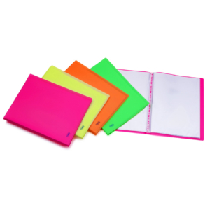 Portalistini Favorit Neon Assortiti in PPL formato 22x30 cm lisci 50 buste interne fisse 400083554