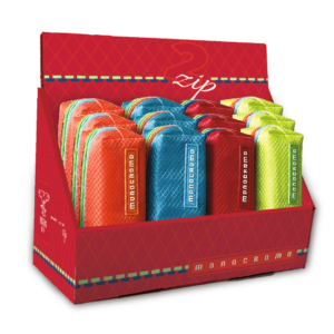 Astucci a 2 zip Pigna Monocromo Colori Assortiti - 0231181 (Espositore 12 pezzi)