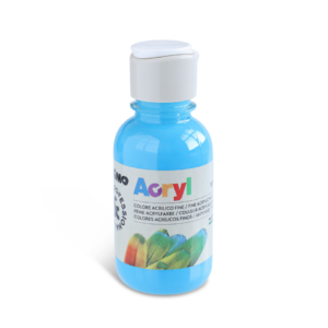 Colore acrilico Primo in bottiglia PET con tappo dosatore 125 ml Ciano 402TA125501