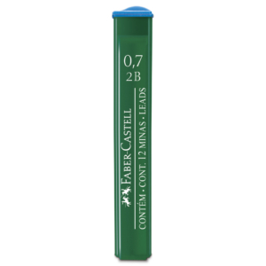 Mine Faber Castell Super Polymer - Ø0,7 mm 2B - 521702 - Astuccio da 12 mine (conf.12 astucci)