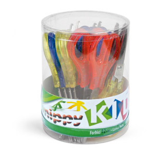Barattolo di forbici Lebez Snippy Kid 13,5 cm - Assortiti glitter - 4327 (conf.24)