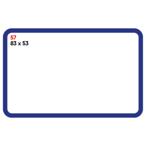 Etichette bianche permanenti Markin Copiatabu 83x53 mm bordata - X11057 (conf.100 fogli)