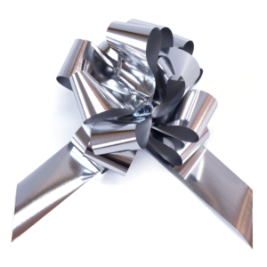 Fiocchi in nastro Bolis Argento - Ø16 cm - 65014862019 -15 (conf.20)