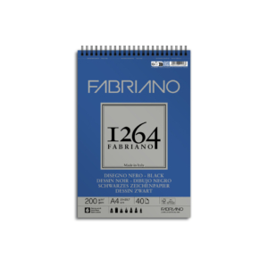 Blocco da disegno spiralato 1264 200g/m² - 40 fogli neri A4 - 19100652