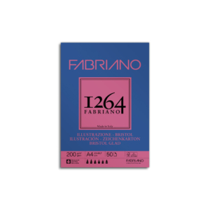 Blocco collato Fabriano Illustrazione 200g/m² - 50 fogli A4 - 19100654