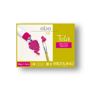 Blocco collato carta per pittura a olio TELA 300g/m² - 10 fogli 24x32 cm - 68002432
