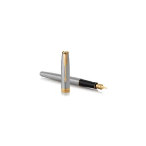 Penna roller Parker Sonnet punta F inchiostro Nero Parker Stainless Steel GT - 1931506
