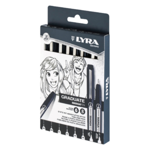 Set fileliner a punta sintetica Lyra Graduate - Mangapen L6781080 (conf.8)