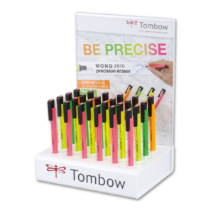 Portagomme Tombow Mono Zero - Colori Assortiti fluo - PEH-KU-24P-2A (Espositore 24 pezzi)