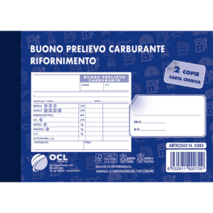 Blocco buoni prelevamento O.C.L. carburante - 0385N