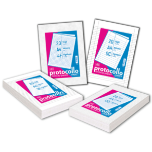 Fogli protocollo A4 Blasetti - 20 fogli - 60g/m² - 1R 1292