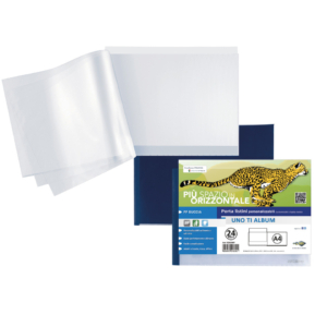 Portalistini UNO T Sei Rota ad album PP buccia - 30x22 cm - 24 interni - Blu - 55242407 CF.25 /10