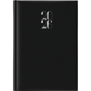 Agenda 2027 giornaliera gommato s/d abbinati 14,3x20,5 cm Nero 27-250FT-C01