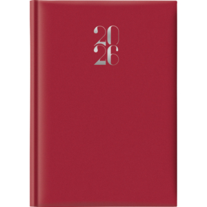 Agenda 2027 giornaliera gommato s/d abbinati 14,3x20,5 cm Rosso 27-250FT-C21