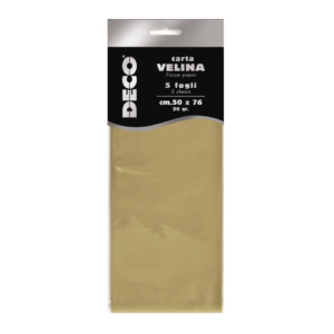 Carta velina CWR - 50x76 cm - 20 g/m² Oro chiaro perlescente - 12295/02 (conf.5 fogli)