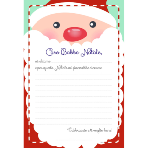 Letterina Babbo Natale Biembi BU1202621 (conf.12 pezzi con busta)