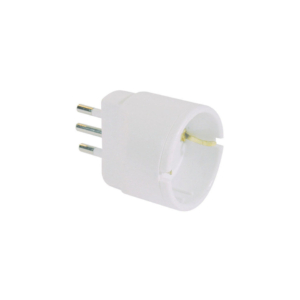 Adattatore di rete spina 2P+T 10A presa schuko MKC bianco 492517922