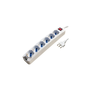 Multipresa schuko/bipasso MKC cavo da 1,5 m - bianca con interruttore 6 posti 492518317