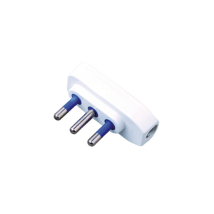 Spina di rete piatta 90° 2P+T 16A MKC bianca 492517933