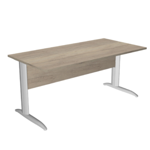 Scrivania piano rovere canadese gamba a L in metallo grigio alluminio Presto Artexport 160x80xH.72 cm - 003K2/J/AA